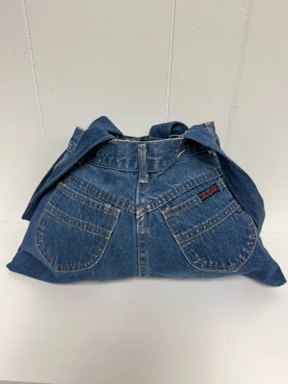 Upcycled Denim Tote bag (Vintage Brittania Jeans) Shoulder Bag - Picture 2 of 12